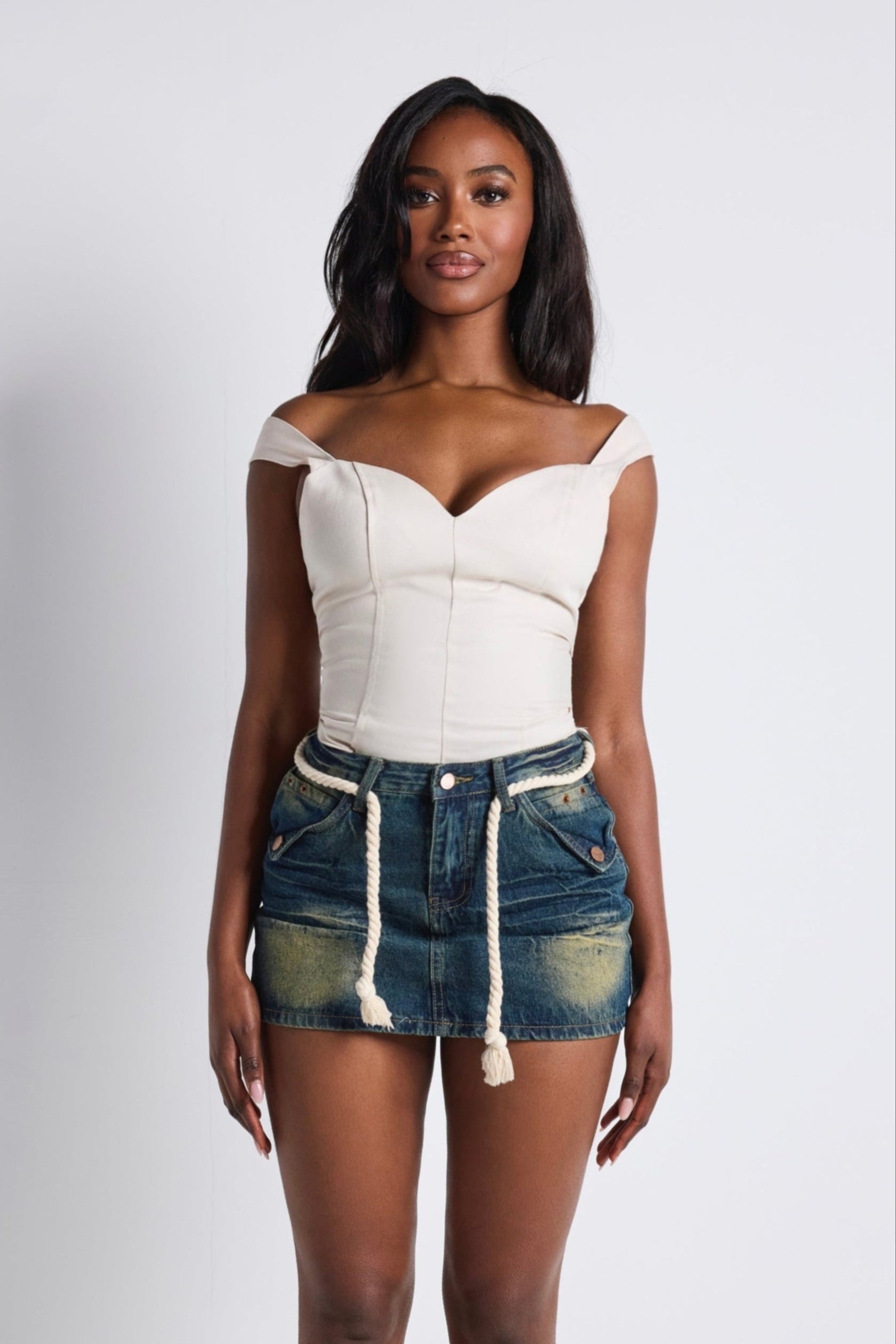 DENIM MINI SKIRT