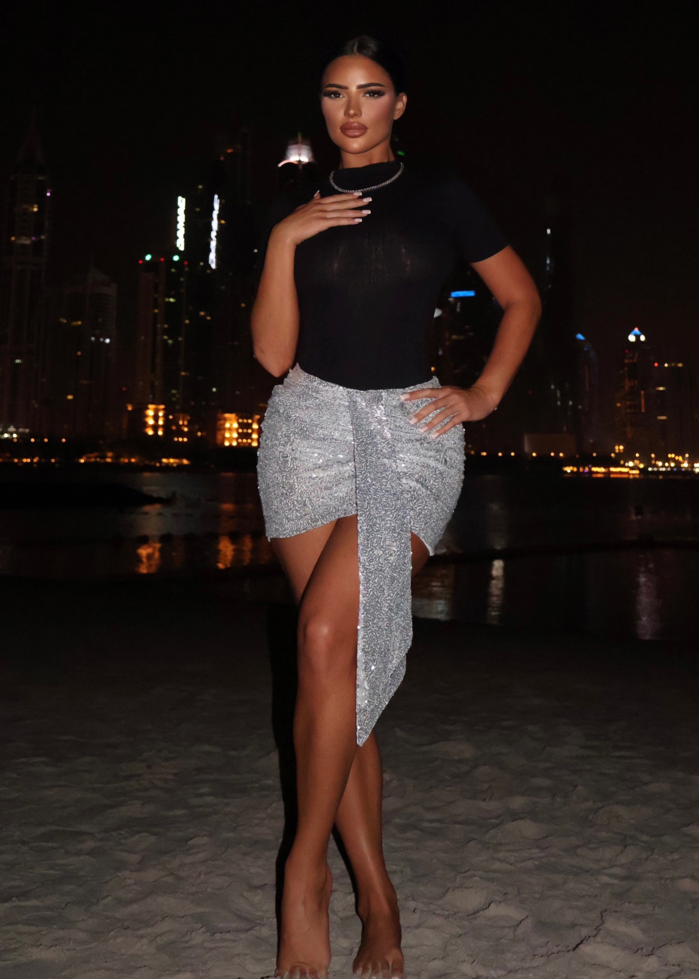 THALIA SEQUIN SKIRT