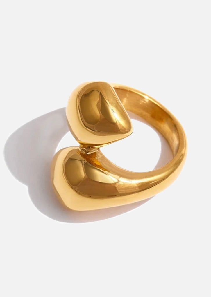 18k Gold Plated Chunky Wrap Ring CERTÍ x LEMONLUNAR Lemon Lunar UK clothes