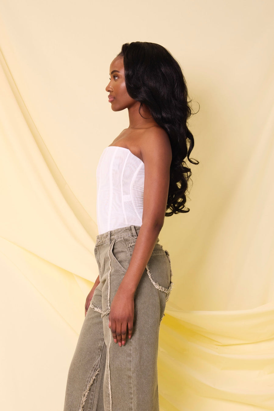 THE DIELLA STRUCTURED CORSET TOP LemonLunar clothes