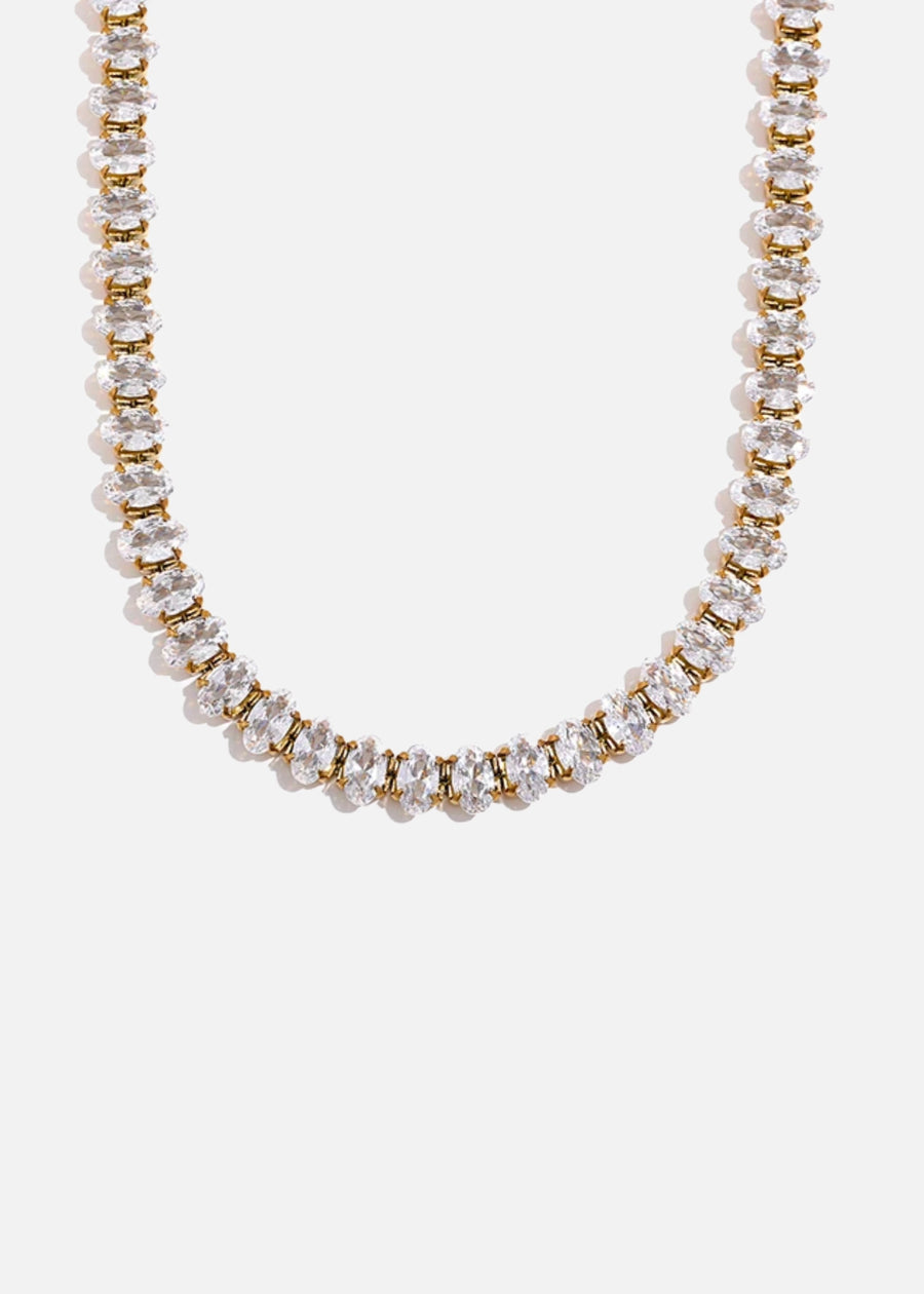 18k Gold Plated Tennis Necklace CERTÍ x LEMONLUNAR Lemon Lunar UK clothes