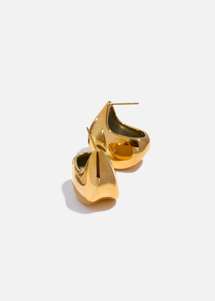 18k Gold Plated Chunky Earrings Lemon Lunar UK clothes
