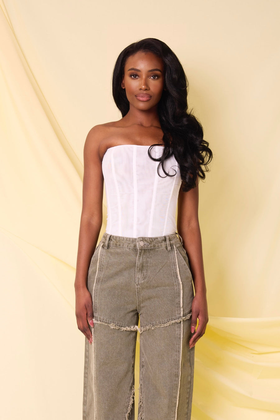 THE DIELLA STRUCTURED CORSET TOP LemonLunar clothes