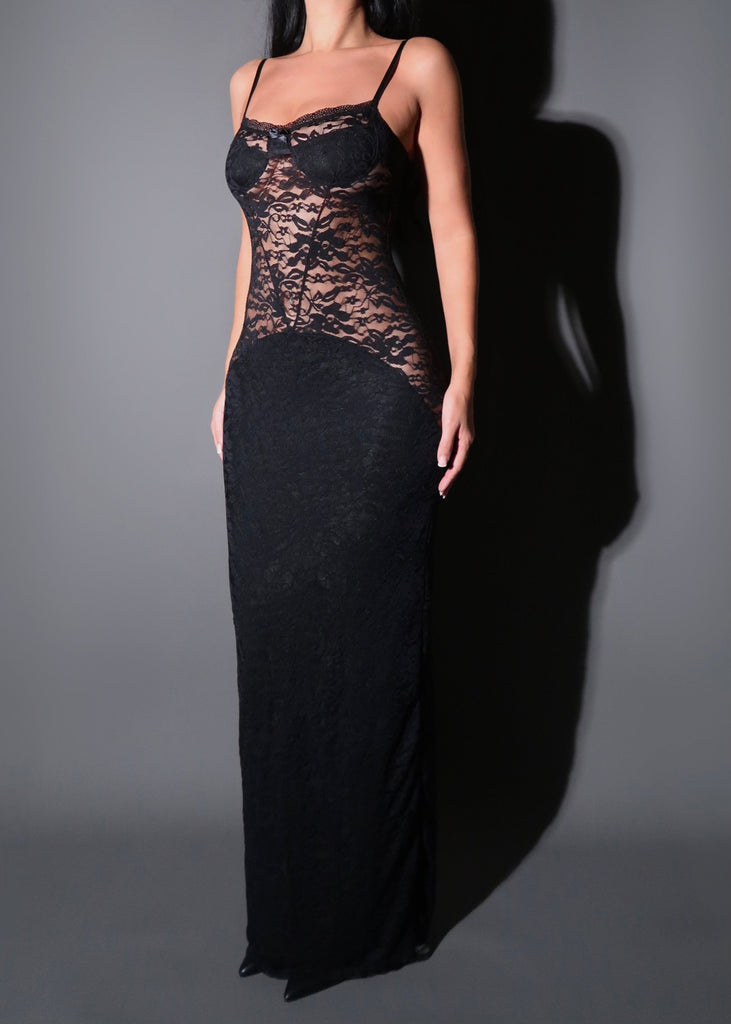 THE LINA LACE MAXI DRESS LEMONLUNAR THE LINA LACE MAXI DRESS LEMONLUNAR