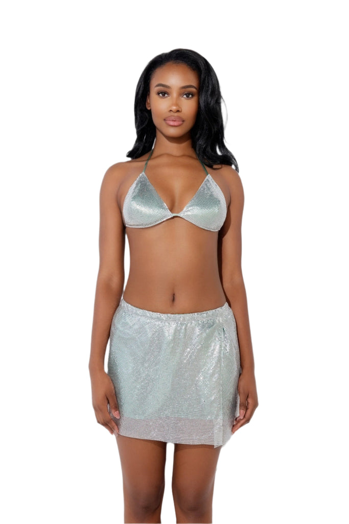 THE SILVER CHAINMAIL TWO PIECE LemonLunar clothes