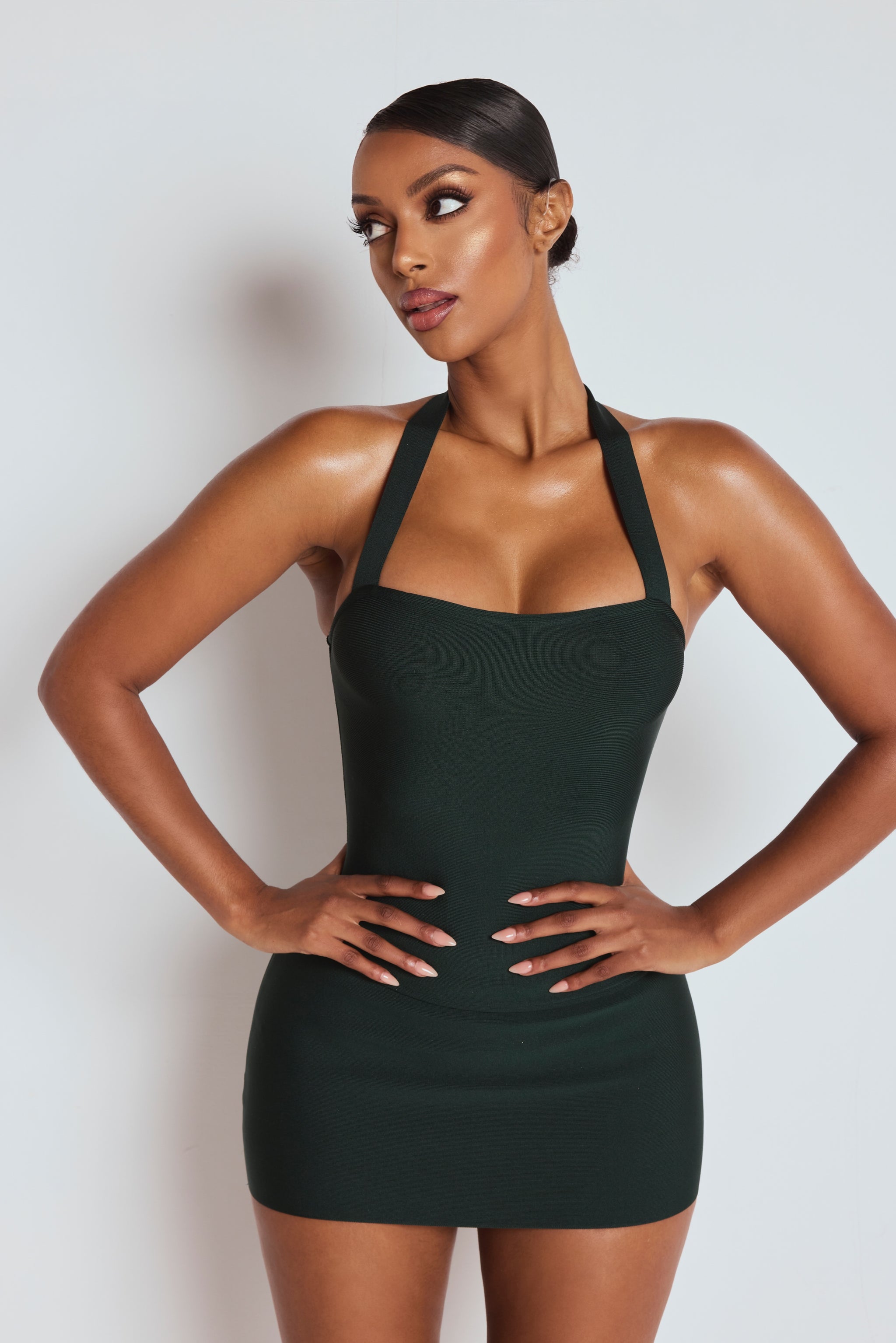 The Zariah Bandage Halter Top Deep Green – LEMONLUNAR