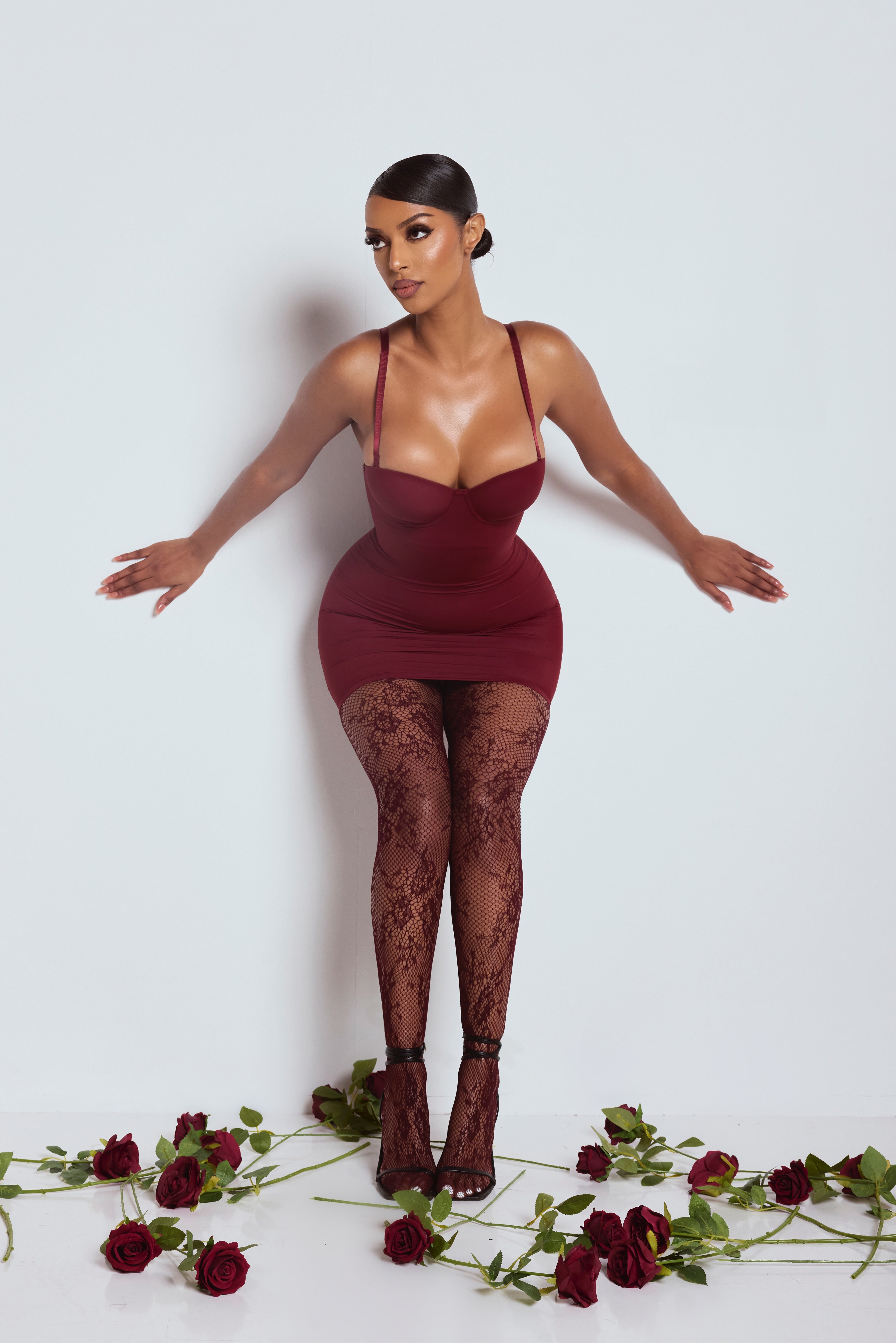 sculpting mini dress Strappy Sculpting Bust Detail Mini Dress In Pink | EGO US