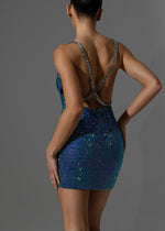 Load image into Gallery viewer, The Blue Diamante Dress - PRE ORDER LemonLunar clothes
