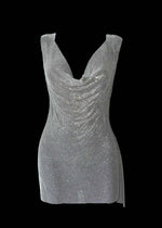 Load image into Gallery viewer, THE CHRISSY DIAMANTE DRESS SILVER LemonLunar clothes
