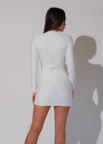 Load image into Gallery viewer, THE DIAMANTE WHITE BANDAGE DRESS LemonLunar clothes
