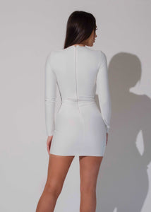 THE DIAMANTE WHITE BANDAGE DRESS LemonLunar clothes