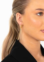 Load image into Gallery viewer, 14k Gold Plated Diamante Earrings Lemon Lunar UK clothes
