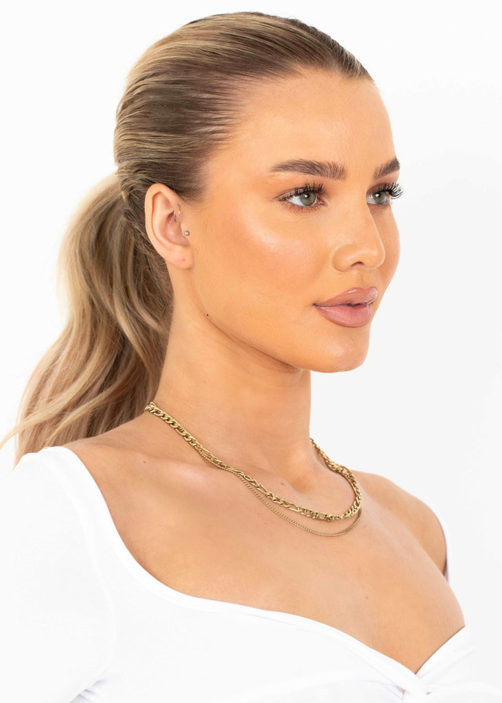 14k Gold Plated Layering Necklace Lemon Lunar UK clothes