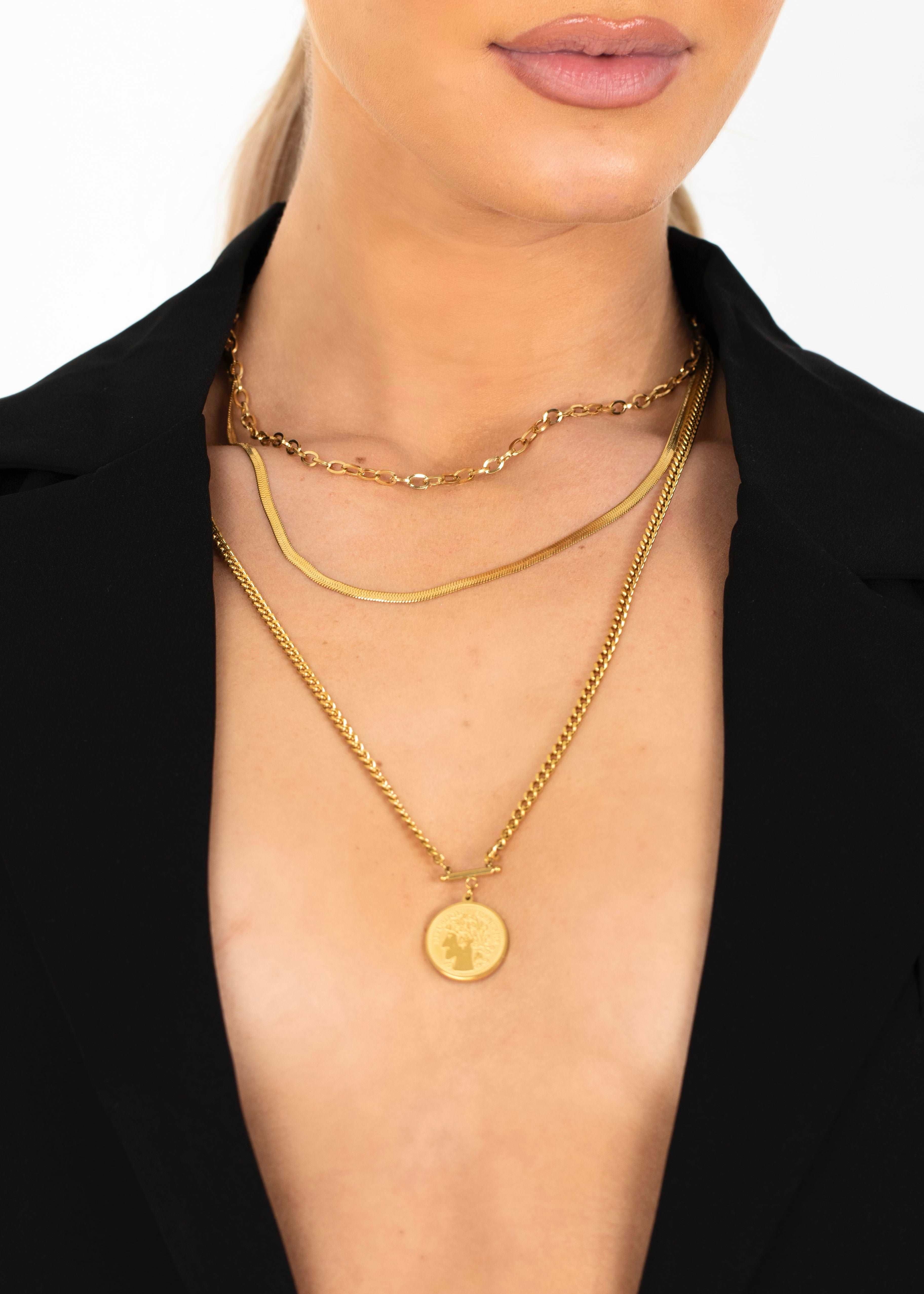 14k Gold Plated Pendant Layering Necklace Lemon Lunar UK clothes