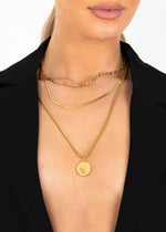 Load image into Gallery viewer, 14k Gold Plated Pendant Layering Necklace Lemon Lunar UK clothes
