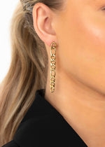 Load image into Gallery viewer, 14k Gold Plated Chain Earrings Lemon Lunar UK clothes
