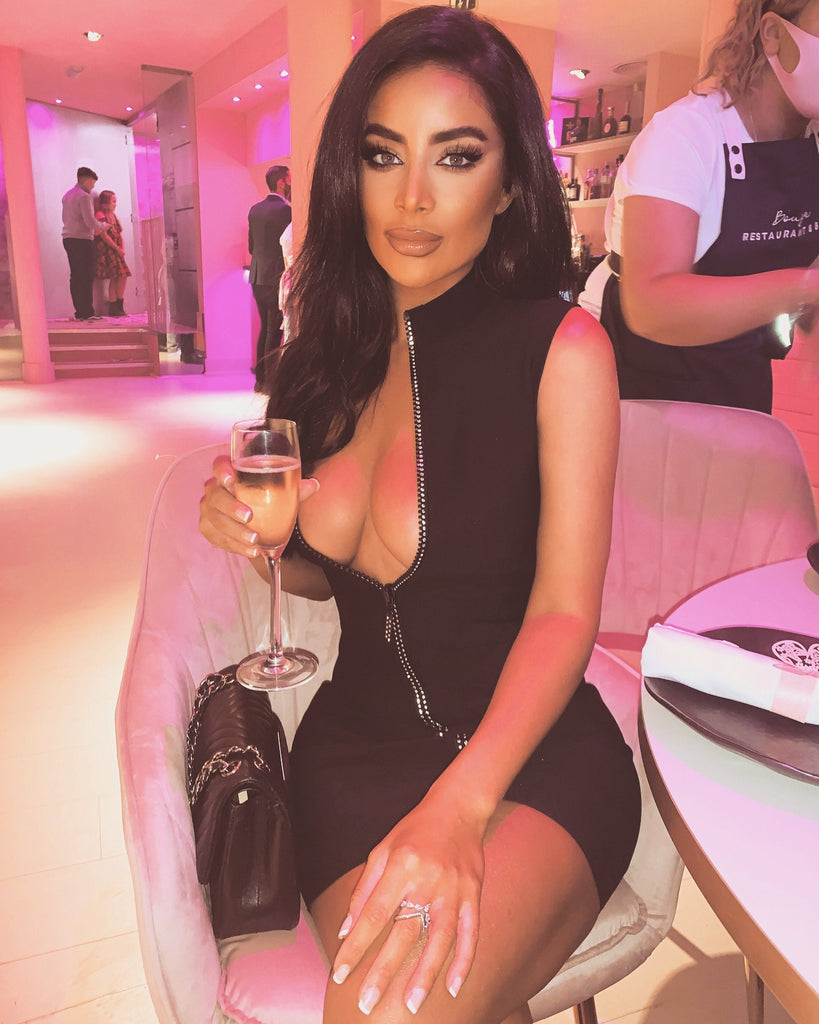 The Ienna Diamante Zip Bandage Dress LemonLunar clothes