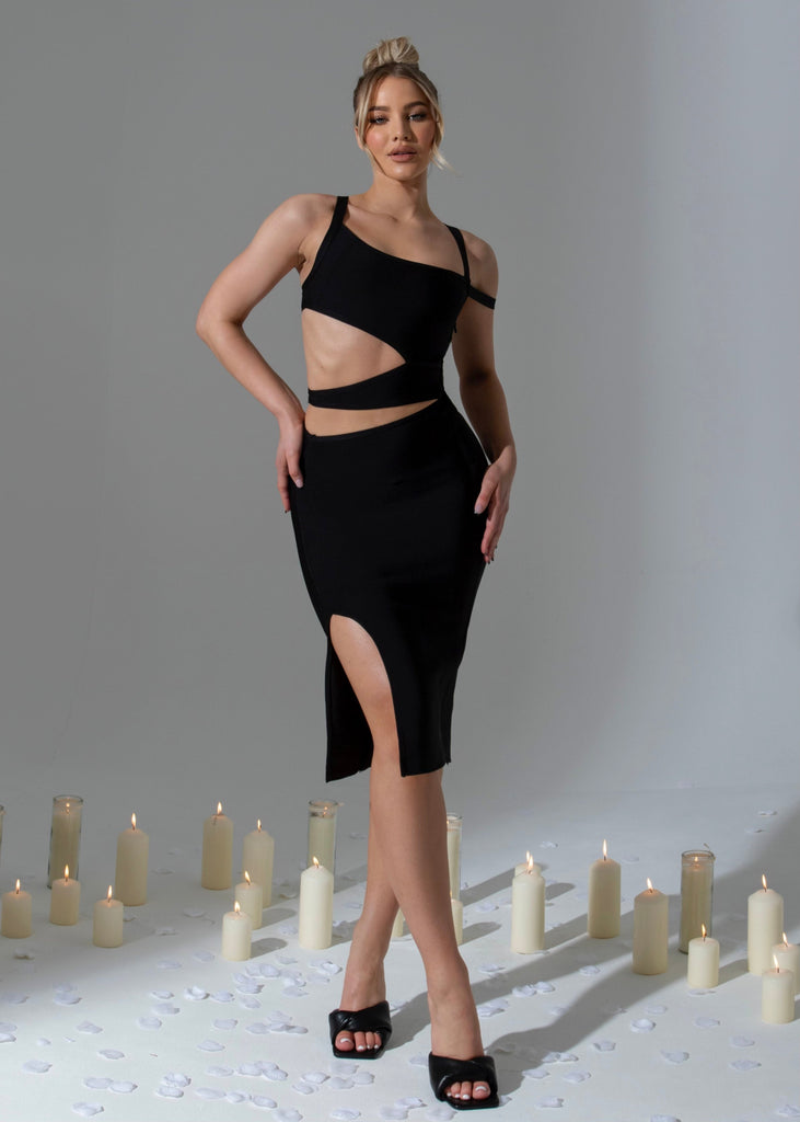 THE ZEEK BLACK BANDAGE DRESS LemonLunar clothes