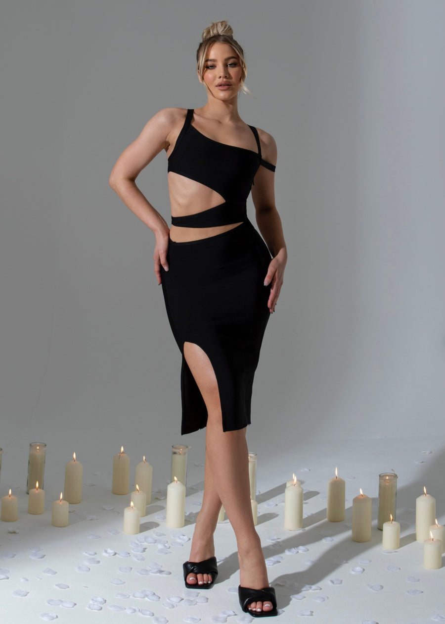 THE ZEEK BLACK BANDAGE DRESS LemonLunar clothes
