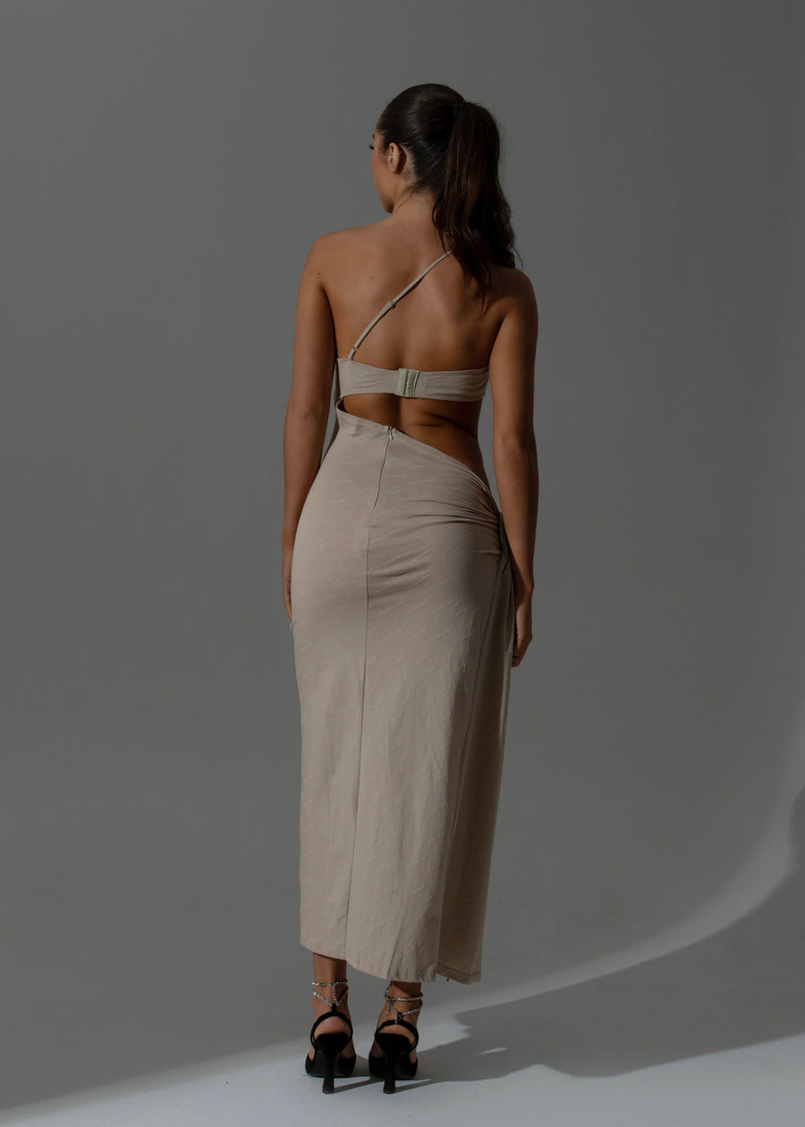 THE LEMONLUNAR MIDI DRESS BEIGE LemonLunar Dresses