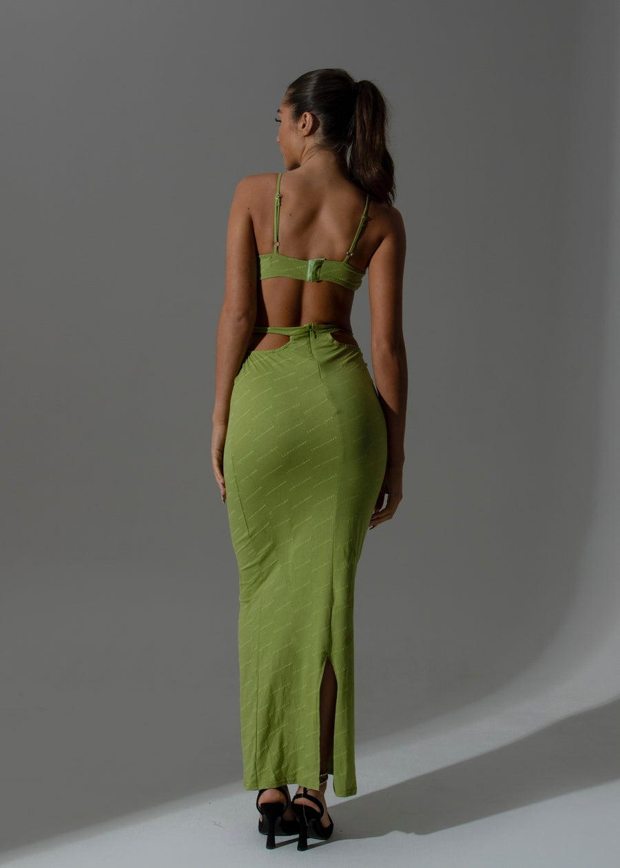 THE KY LEMONLUNAR MAXI DRESS GREEN LemonLunar Dresses
