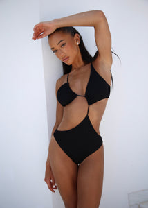 THE BLACK ASYMMETRIC SWIMSUIT LemonLunar 