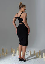 Load image into Gallery viewer, THE ZEEK BLACK BANDAGE DRESS LemonLunar clothes
