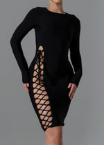 Load image into Gallery viewer, THE NYSSA BANDAGE DRESS LemonLunar clothes
