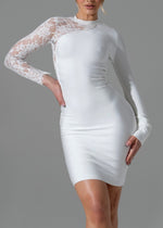 Load image into Gallery viewer, THE IVY WHITE LACE BANDAGE DRESS LemonLunar clothes
